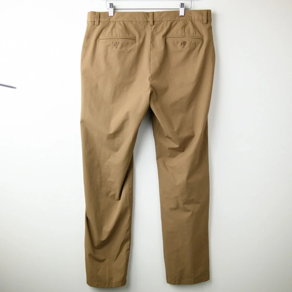 Vineyard Vines On The Go Pant Mens 36x32 Tan Performance Chino Golf Preppy